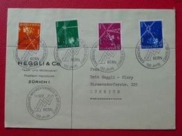 1952, Nr.309-312 Ersttagsbrief: Nachrichtenwesen, Kat: 80.-+