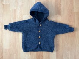 Wollfleecejacke von Engel Grösse 62/68 mit Holzknöpfen