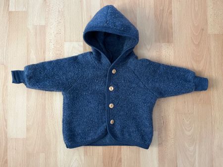 Wollfleecejacke von Engel Grösse 62/68 mit Holzknöpfen