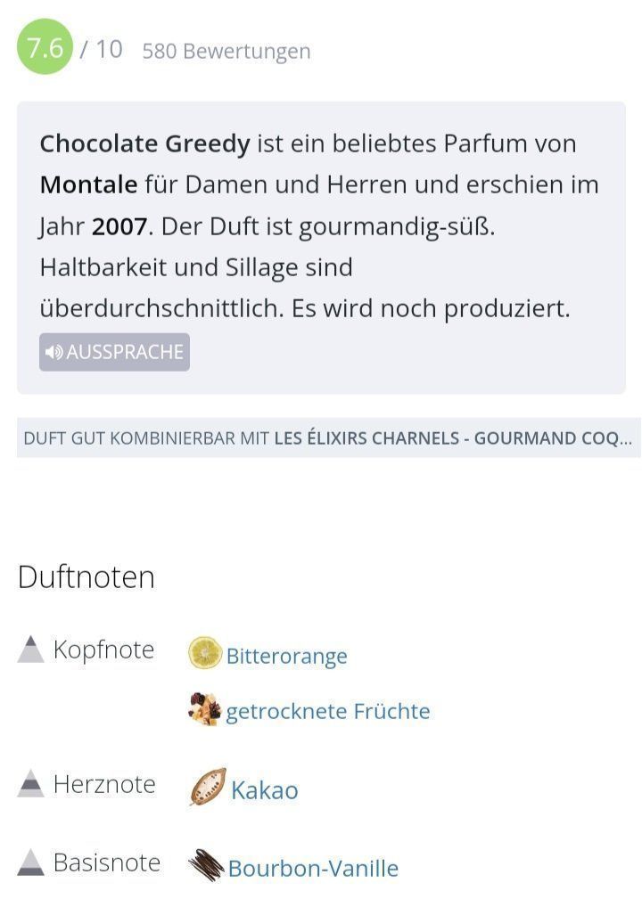 Profumi & Eau de Toilette: 2 ml MONTALE CHOCOLATE GREEDY ABFÜLLUNG – Nuovo (secondo la descrizione) da St. Gallen venduto da CaliSunshine 3