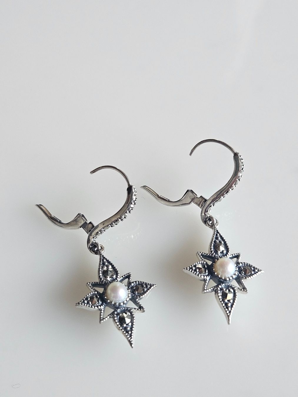 Orecchini pendenti & Orecchini a lobo: Ohrhänger aus Silber mit Perle – Nuovo (secondo la descrizione) da Winterthur venduto da ste_tcx5 1