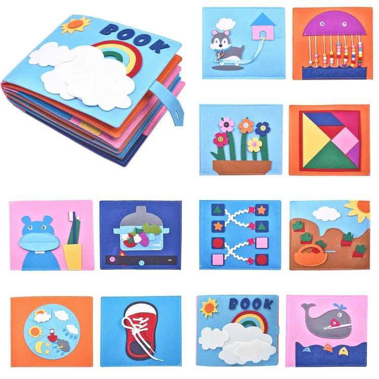 Quiet Book Für Kinder Ab 1 Jahr – Spielerisch Lernen Mit Filz-Busy-Board