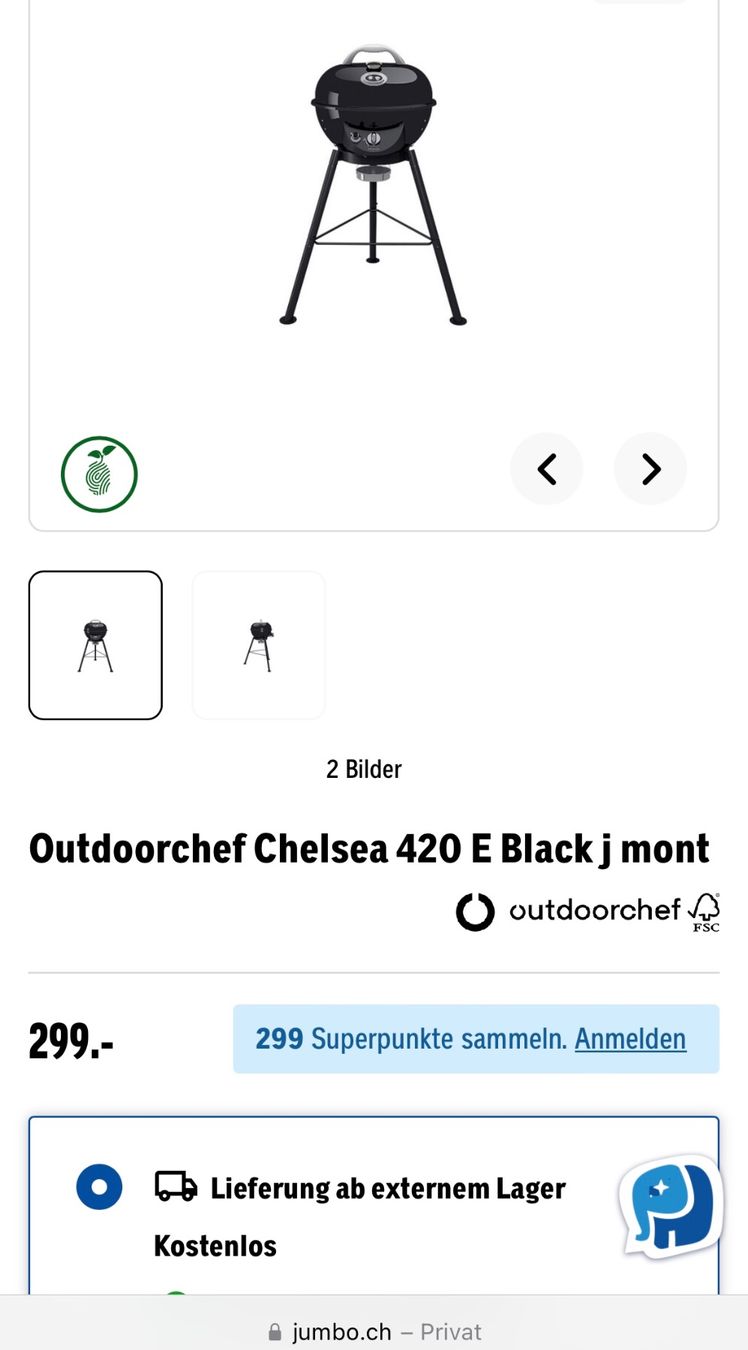 Outdoorchef Griglie: Outdoorchef Chelsea 420 E Schwarz – Usato da Bern venduto da BigBeat 5
