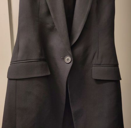 Langes schwarzes Gilet (Theory), Gr. 34, passt Reformation