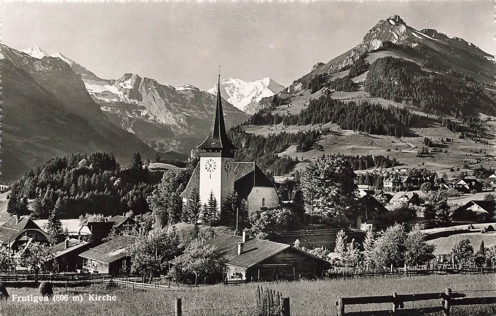 Cartoline postali: Frutigen Kirche – Usato da Schwyz venduto da Seffi56