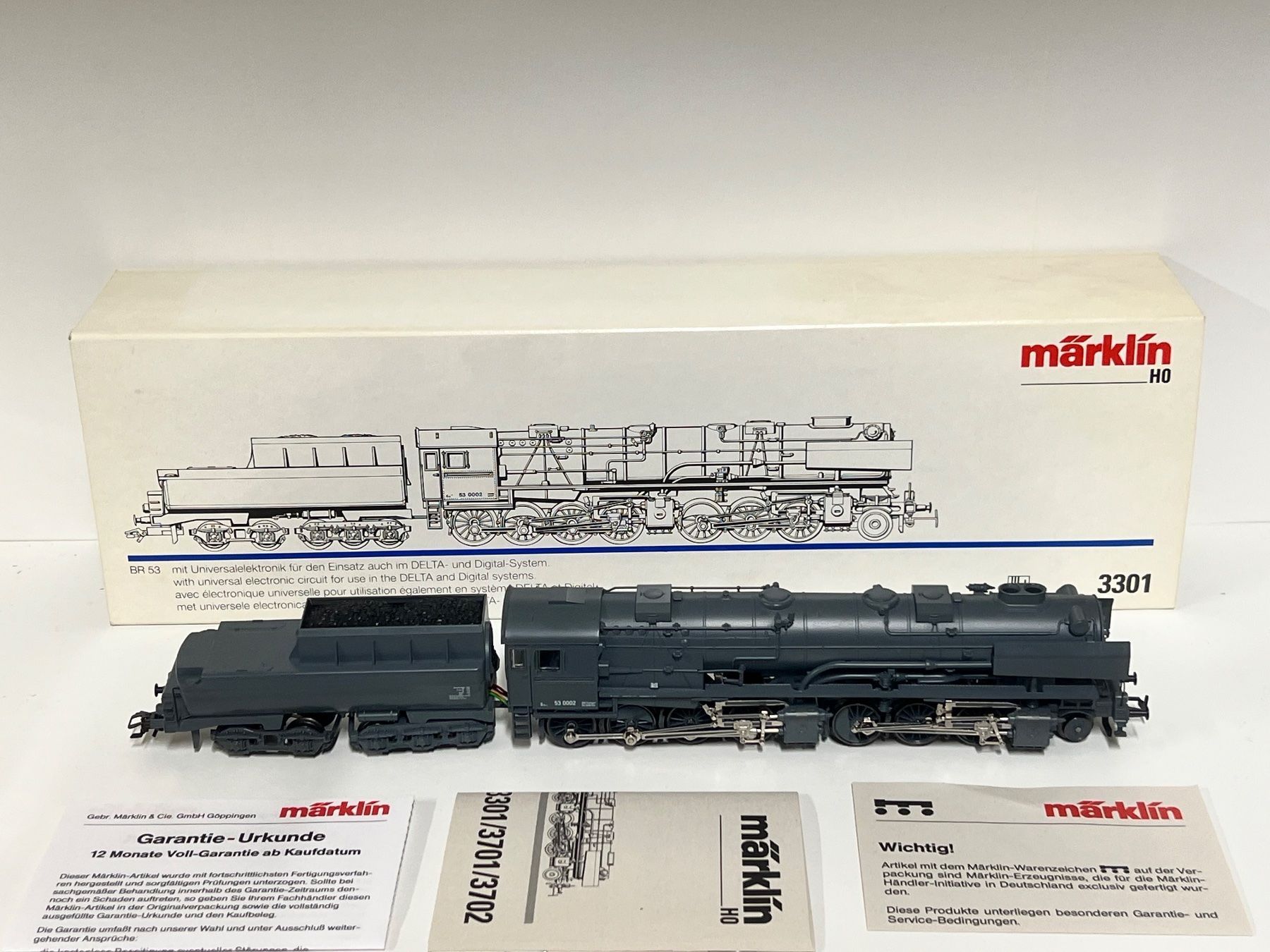Märklin Modelleisenbahnen: Märklin H0 3301 Dampflok BR 53 Borsig – Gebraucht aus Neuenhof von ludovicco