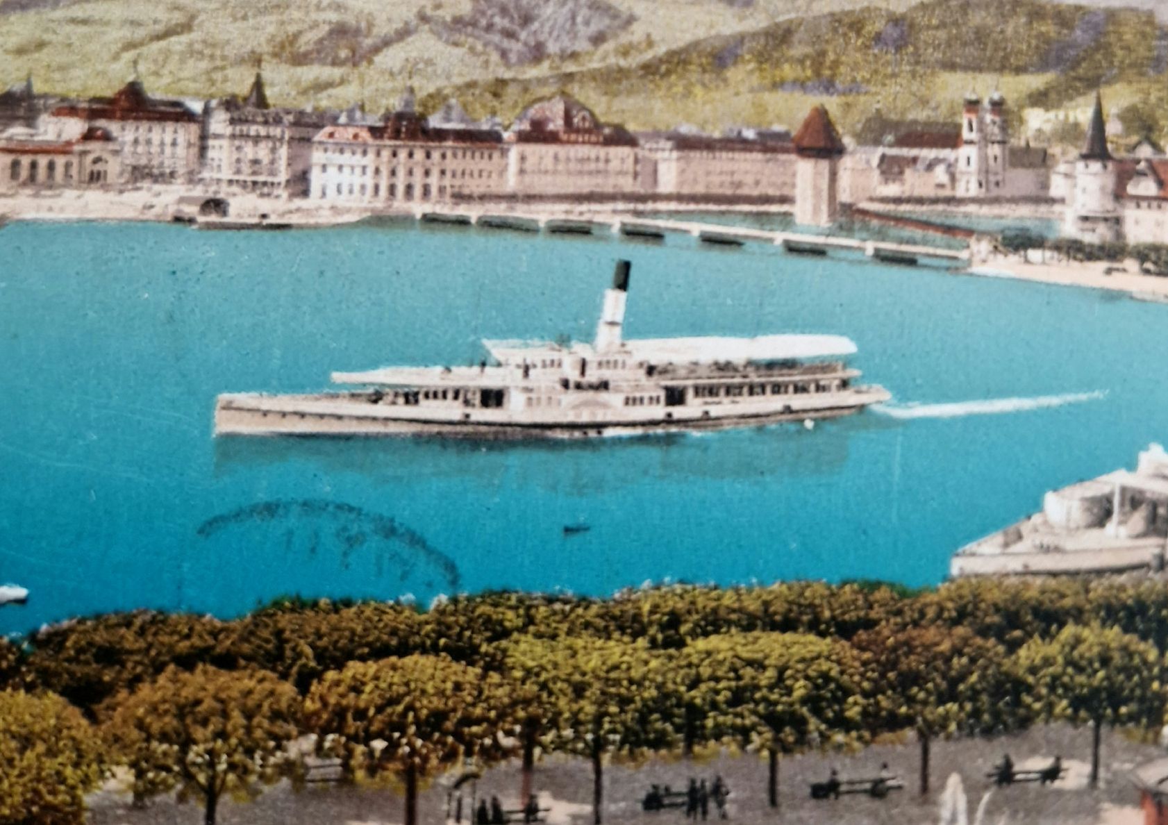 Cartoline postali: Luzern, Dampfschiff Uri, 1912 – Usato da Ebikon venduto da Donar50 1