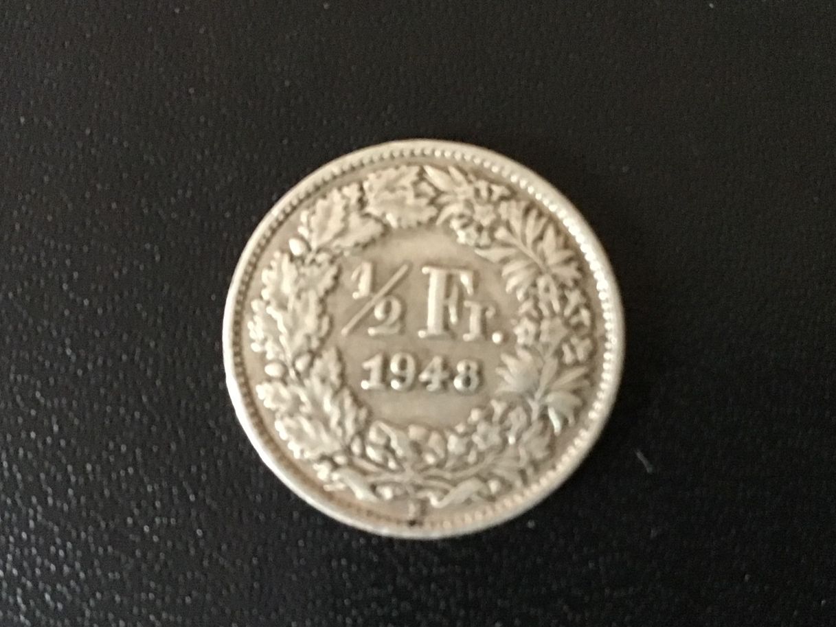 Tutti le monete: Silber 1/2 Franken 1948 – Usato da Urtenen-Schönbühl venduto da banknote08