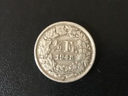 Silber 1/2 Franken 1948