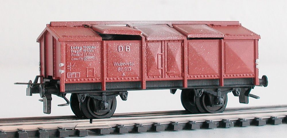 Trix Modellini di ferrovie: Trix Klappdeckelwagen K Spur H0 – Usato da Oberwil BL venduto da Klang