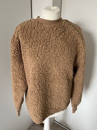 H&M Teddy-Pullover, Grösse S, Braun - Kuschelig Warm!