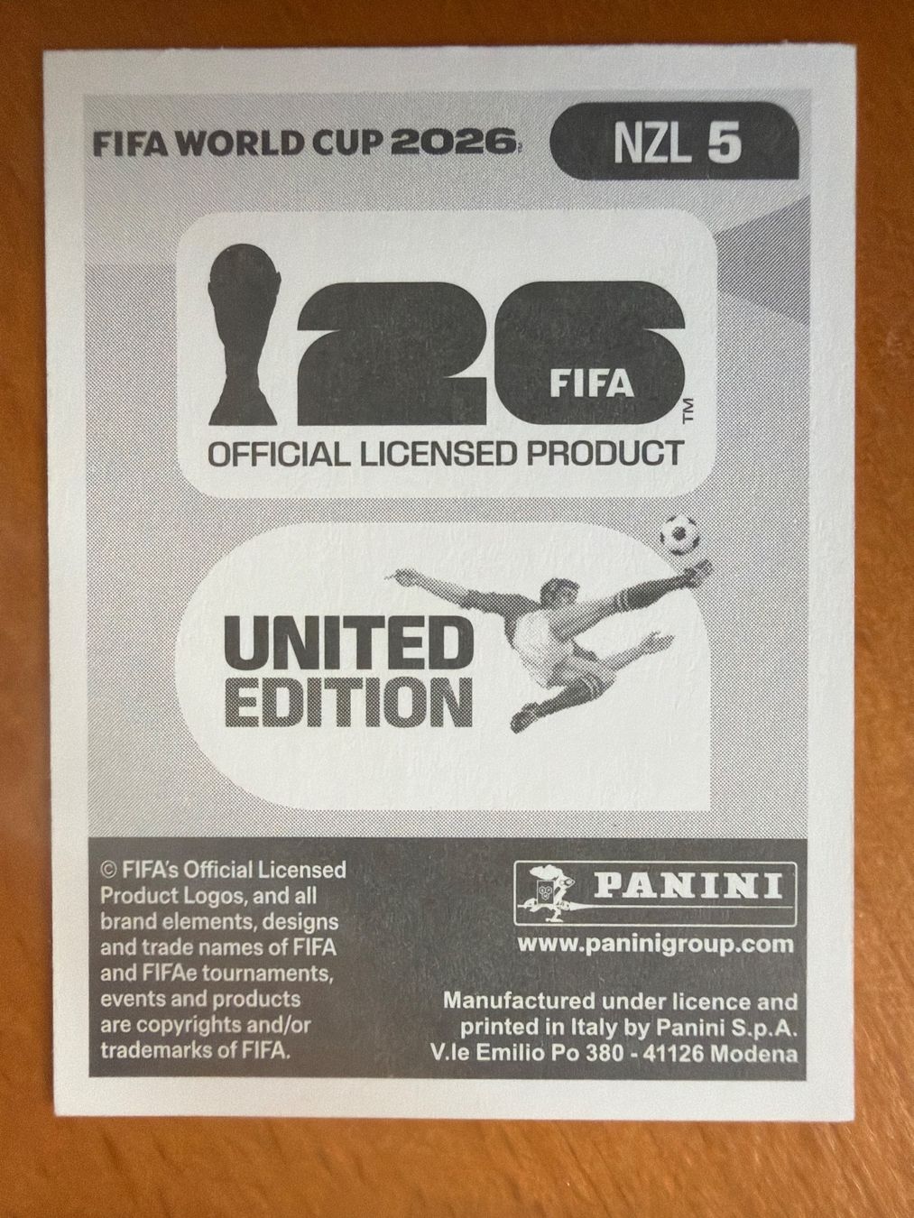 Panini Carte collezionabili: Panini NZL5 – Nuovo (secondo la descrizione) da Susten venduto da Rechnun 1