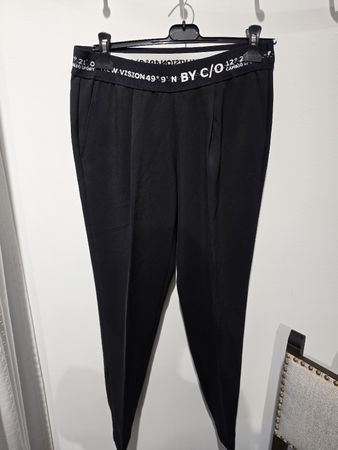 Damen Hose Cambio schwarz mit Logo Bund 38/40