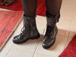 Bottines Palladium gris argenté, prix baissé !