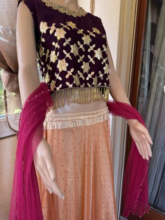 🌸 3-teiliges indisches Fest-Outfit – Grösse S