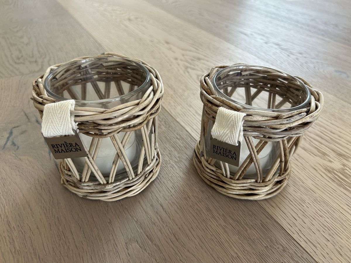 Riviera Maison Portacandele: Riviera Maison Rattan Teelicht Kerze  – Usato da Zug venduto da Gibbi80