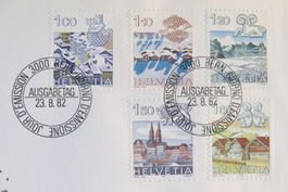 Serie 6 FDC Dauerm."Tierkreiszeichen" 1982-86 - off.ET BERN