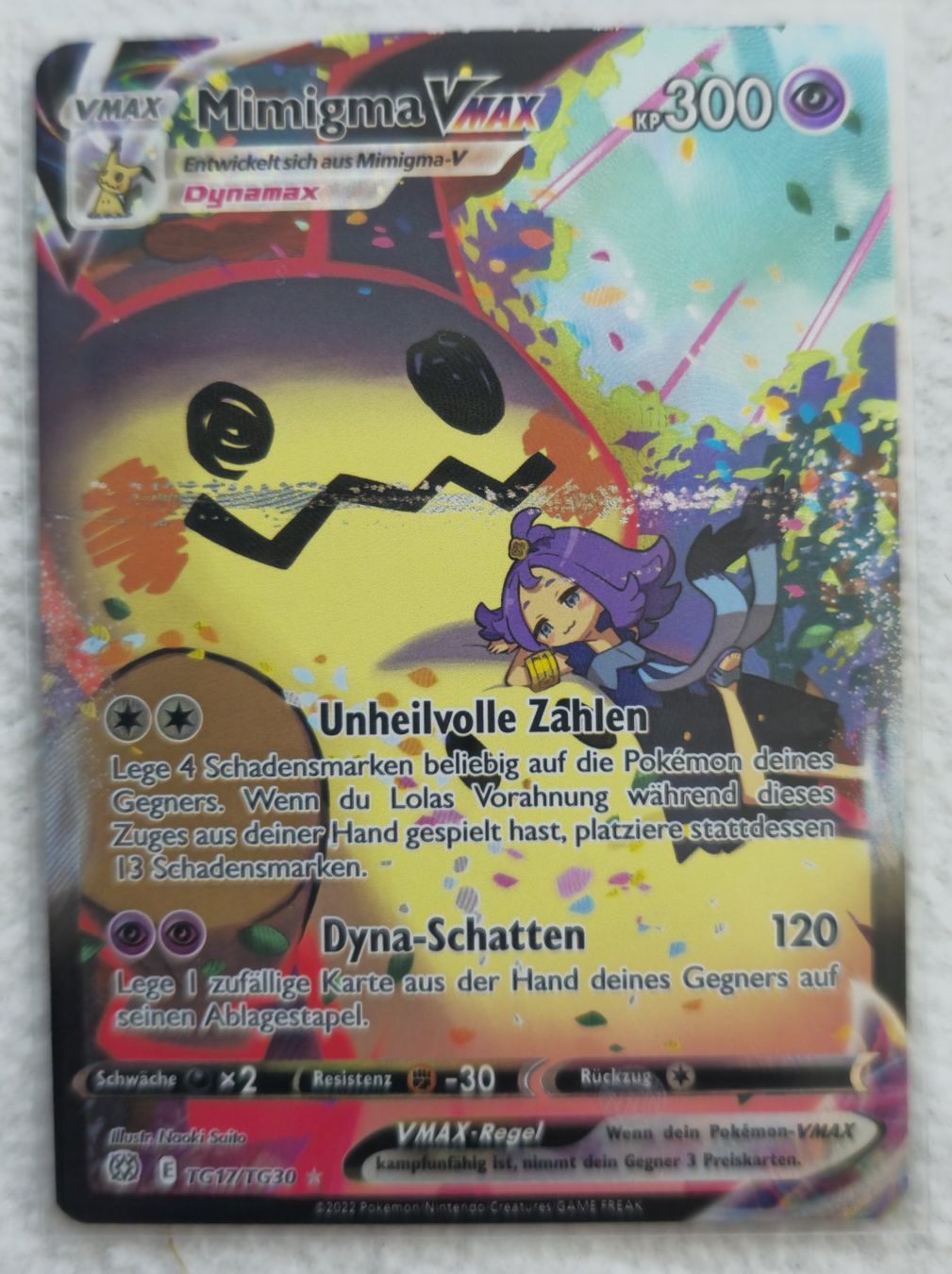 Pokémon Carte collezionabili: Mimigma VMAX - TG17/TG30 – Usato da Zürich venduto da Enver90