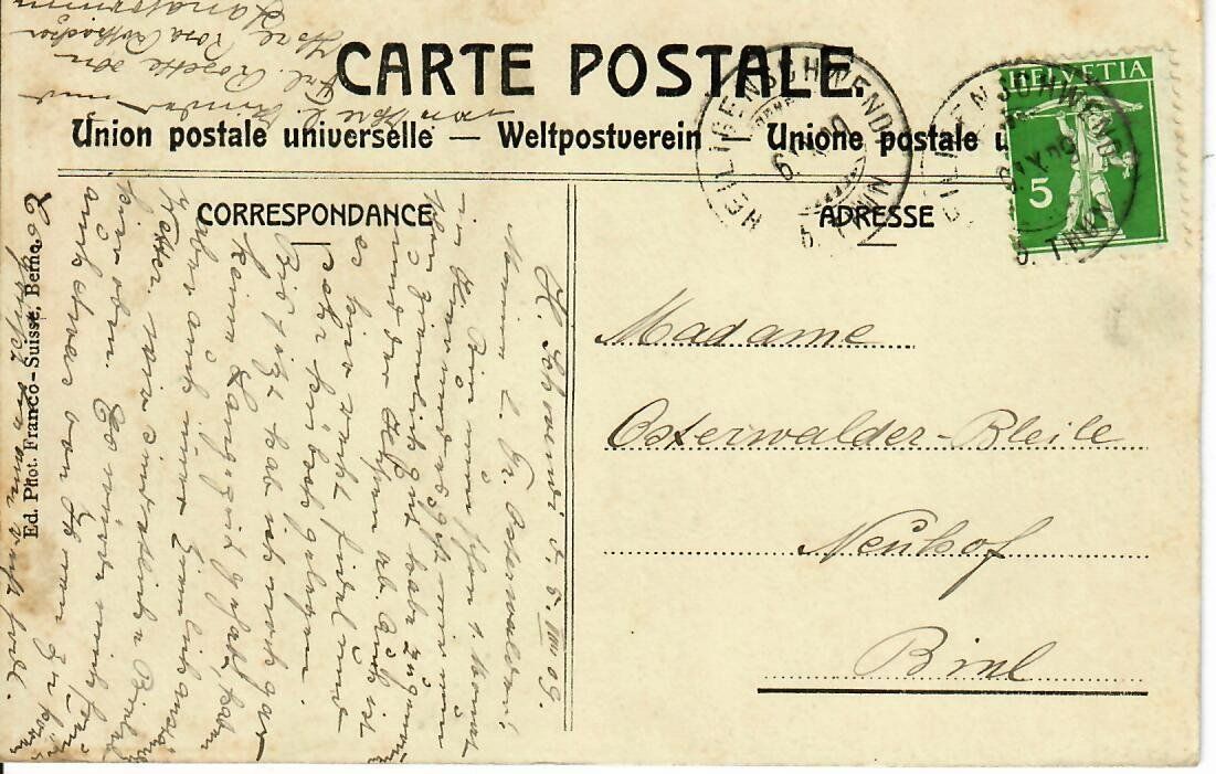 Cartoline postali: Heiligenschwendi  1909 – Usato da Hochdorf venduto da Ziegel-16 1