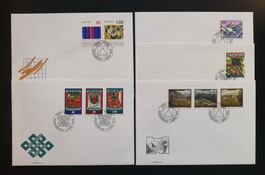 Lot FDC Liechtenstein 1993 (Auswahl, Katalogwert ca. 21.-)