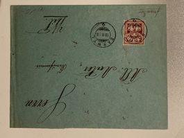 1998 Brief mit Stempel GÄHWYL Vollstempel Umlaut im O-Ring