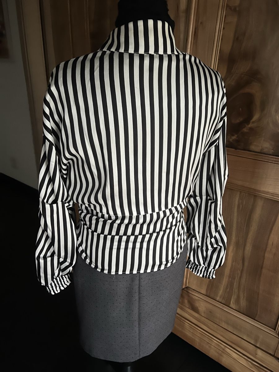 Camicette: Chemise rayée noir et blanc Cocobella, taille M – Usato da Porrentruy venduto da SYANKA 5