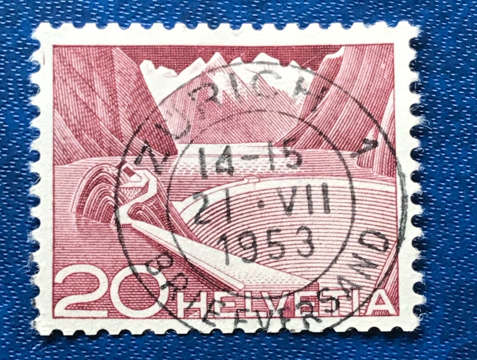 Tutti i francobolli: Nr.301A  mit Stempel Stausee 1949    – Usato da Aarau venduto da Billa007