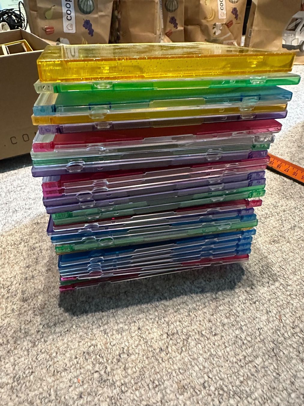 Behälter & Ähnliches: 27 CD/DVD-Hüllen, transparent, farbig. – Neu (gemäss Beschreibung) aus Niederhasli von pat_6g78 1