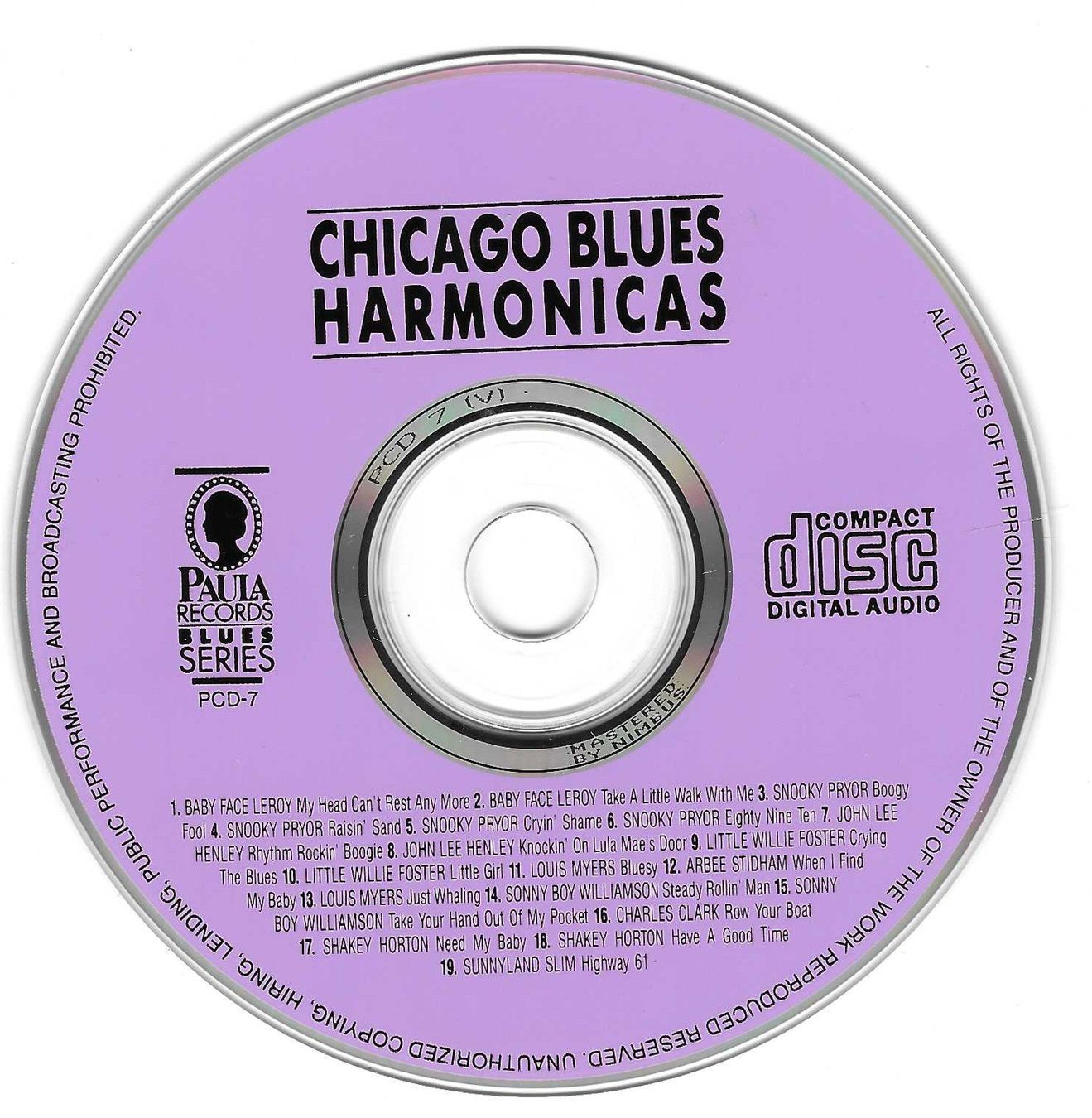 CDs: CHICAGO BLUES  HARMONICAS – D'occasion à Bex par Giorgiob 2