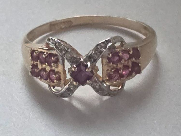 Anelli: 585 Gold Ring + Rubinen & Diamanten – Usato da Binningen venduto da lieblingsstyle 2
