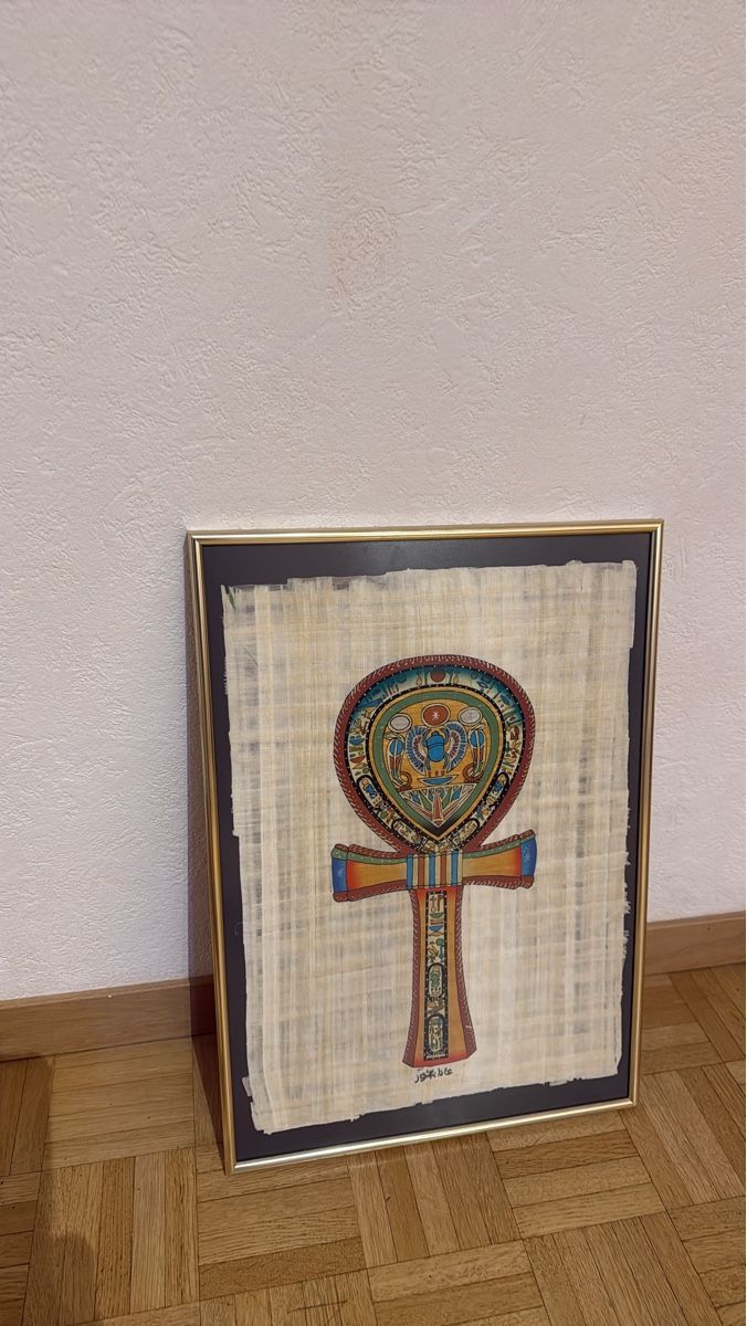 Tableaux: Tableau Ankh Égyptien Authentique - Papyrus avec cadre – Neuf (Voir description) à Chêne-Bougeries par Seetooyoo 1