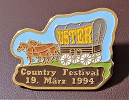Q792 - Pin Western Pferdewagen Country Festival Uster 1994