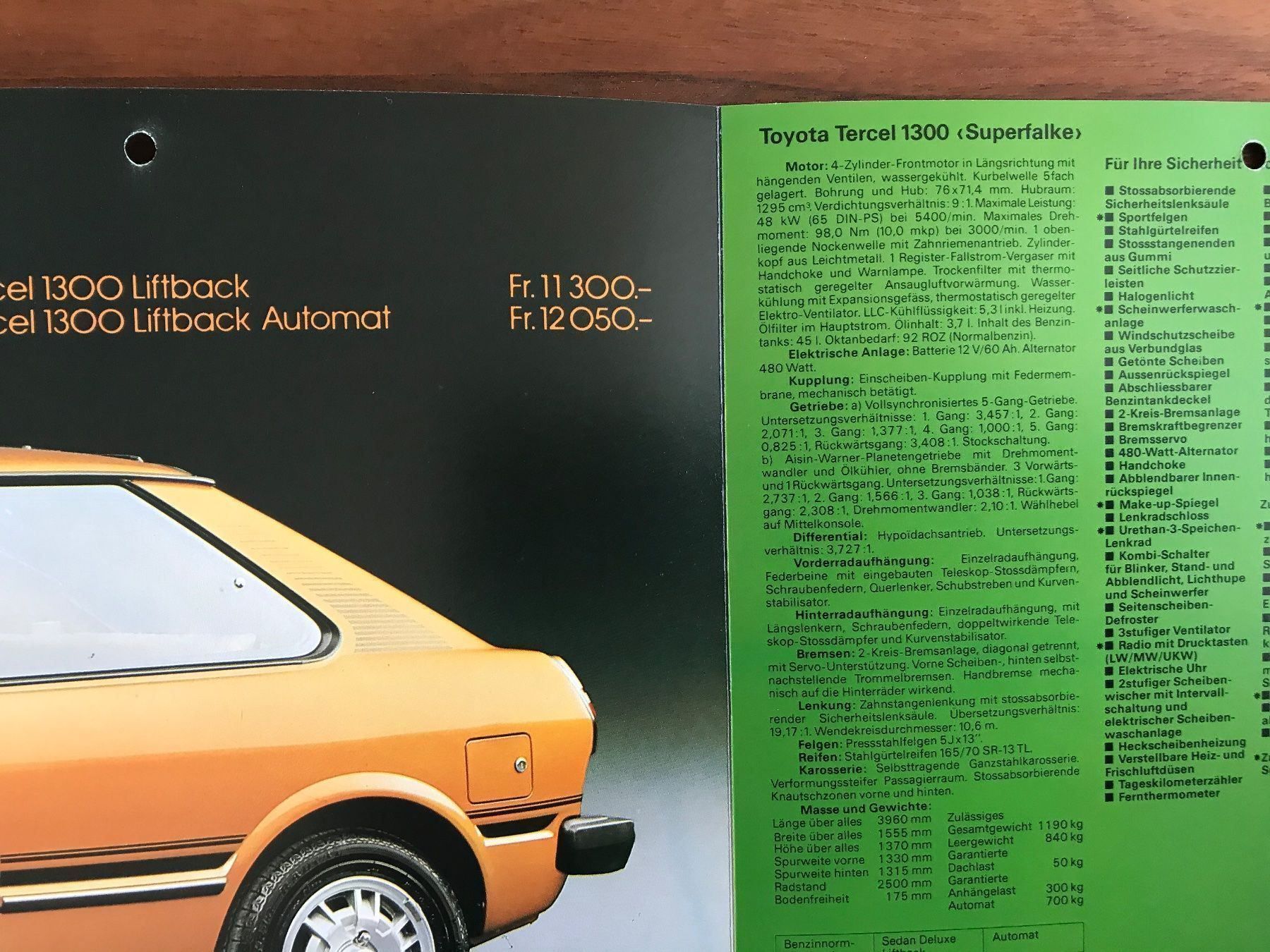 Toyota Automobili: Toyota Tercel Prospekt selten rar – Usato da Balterswil venduto da Jeko1967 3