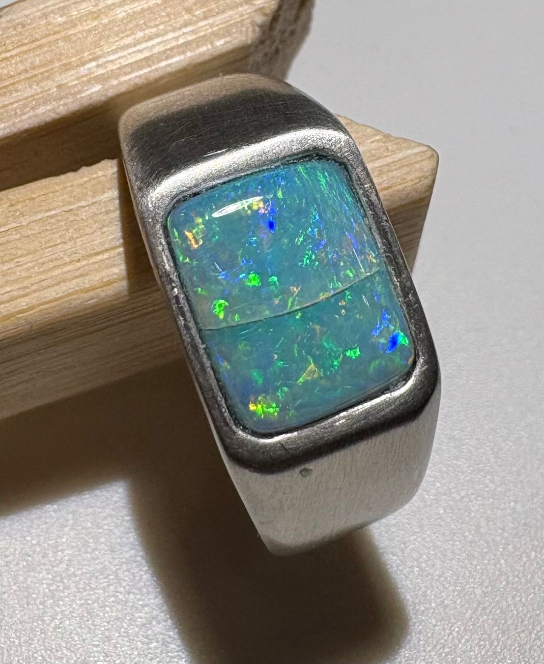 Anelli: Ring Australischer Crystal-Opal+Silber, variable Grösse – Nuovo (secondo la descrizione) da Wilen b. Wil venduto da Tschirio 2