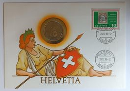 Numisbrief Helvetia mit 2-Fränkler  ab 1 Fr. !!