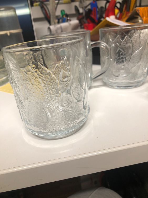 5 Grosse Tasse Glas mit Händli mit Birne und Trauben Figur | Kaufen auf ...