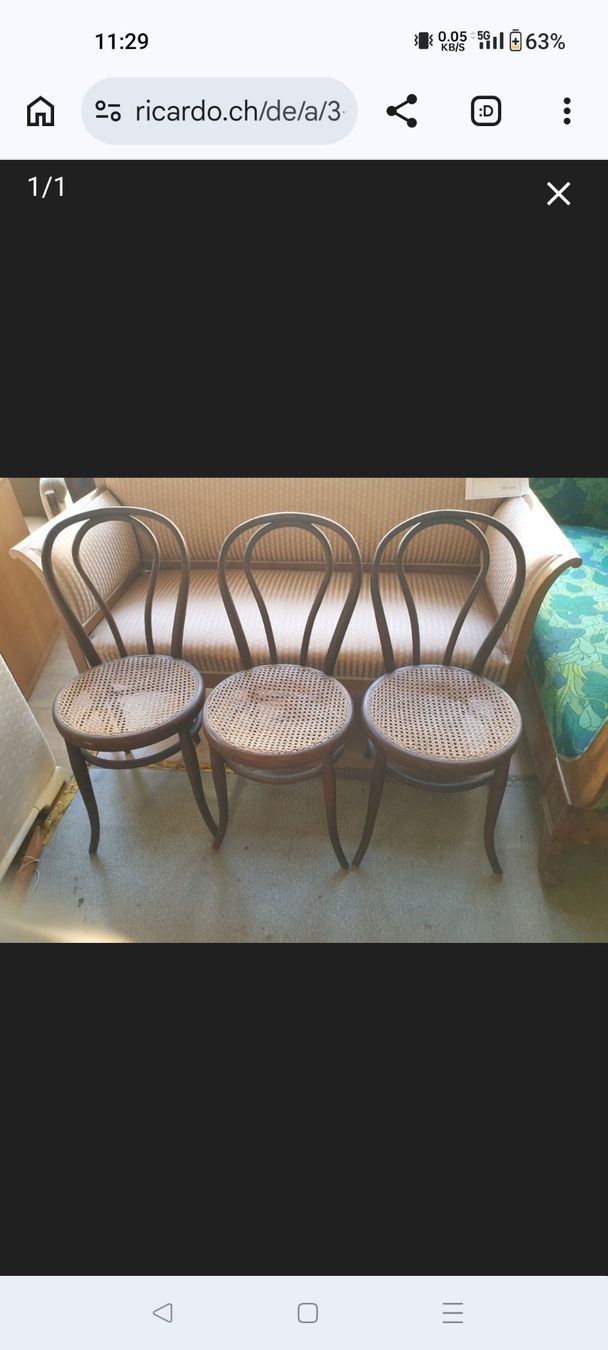 Thonet Sedie: Antike Bistrostühle um 1900 von Thonet – Usato da Frauenfeld venduto da terra-sky