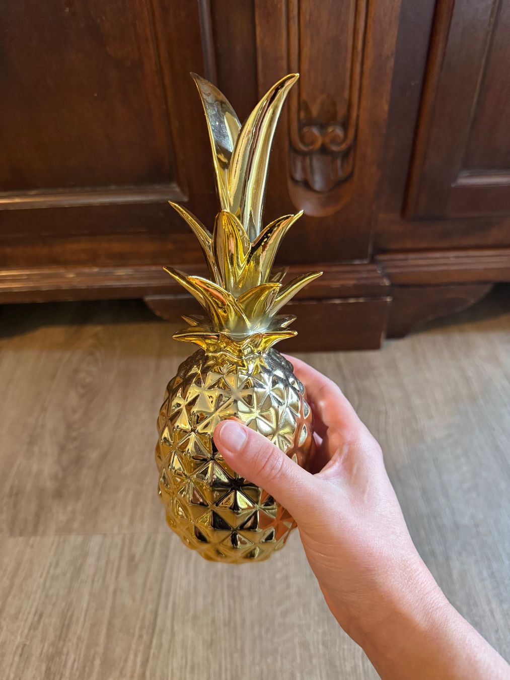 Tutte le decorazioni: Goldene Deko Ananas - Höhe ca. 23cm – Usato da Fislisbach venduto da chili2006 2