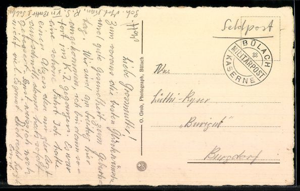 Cartes postales: AK Bülach, Ortsansicht mit Kirche – D'occasion à Berlin par bartko-reher 1