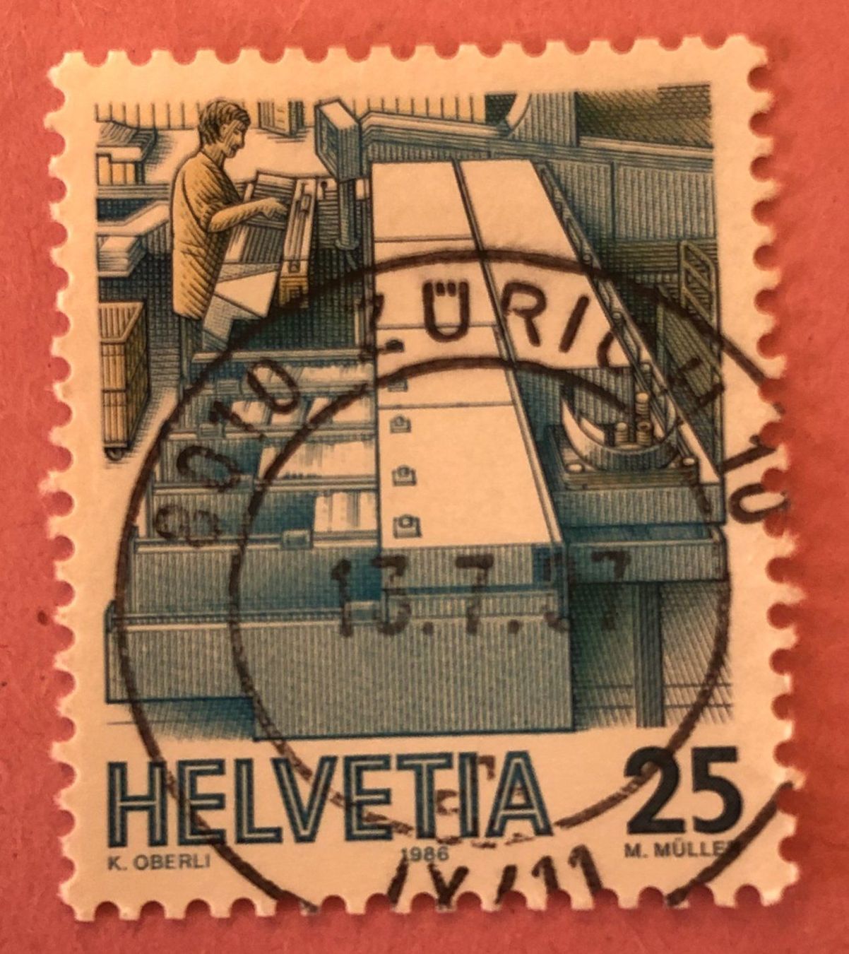 Tutti i francobolli: Nr.734  Vollstempel Zürich – Usato da Aarau venduto da Billa007