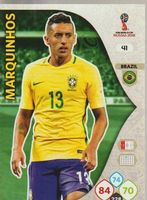 FIFA WORLD CUP RUSSIA 2018 Adrenalyn XL 041 MARQUINHOS BRAZI