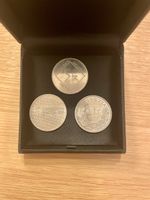 3 monete commemorative, Gottardo, Le Corbusier, Henri Guisan