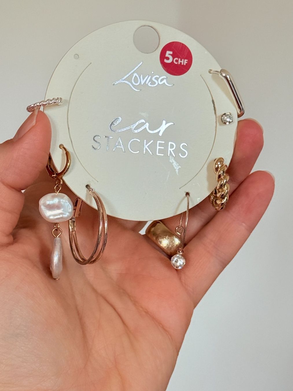 Sonstiger Schmuck: Set de boucles d'oreilles Lovisa Ear Stackers neuf – Neu und originalverpackt aus Genève von AGBERG 3