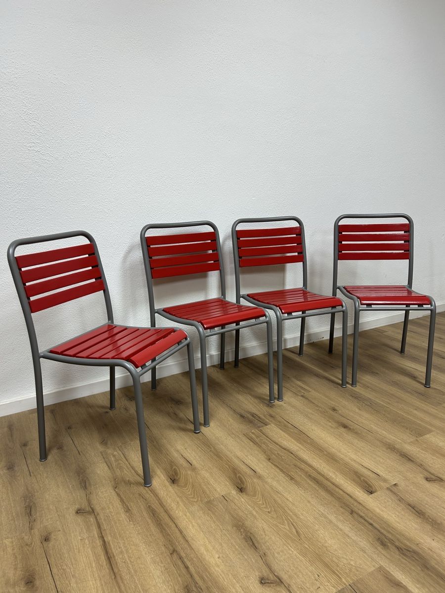 Sedie: 4er Set Gartenstühle stapelbar (restauriert) – Usato da Basel venduto da MoebelSackmann