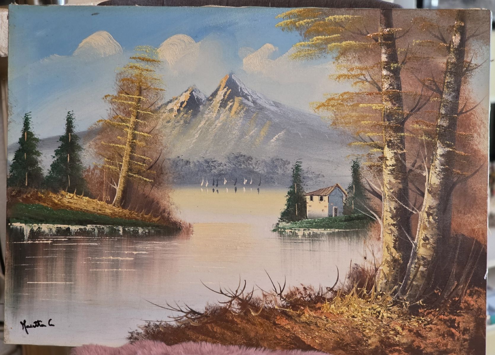 Dipinti: Ölgemälde Seelandschaft (69 x 49 cm) – Usato da Rohrbach venduto da lod_m58r 5