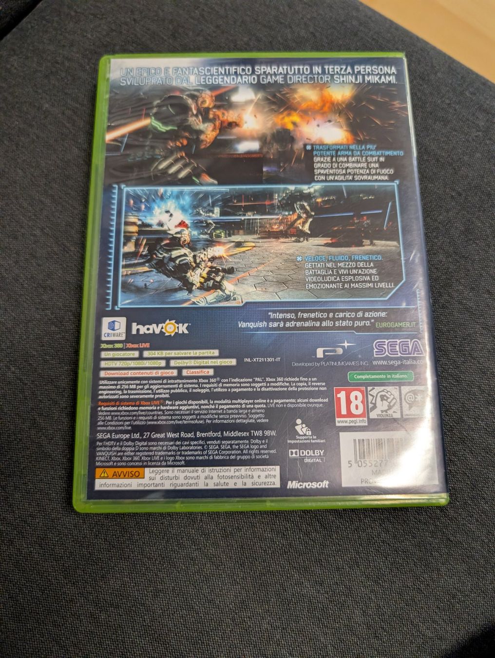 Giochi: Vanquish Microsoft Xbox 360 – Usato da Giubiasco venduto da Ticinerd 1
