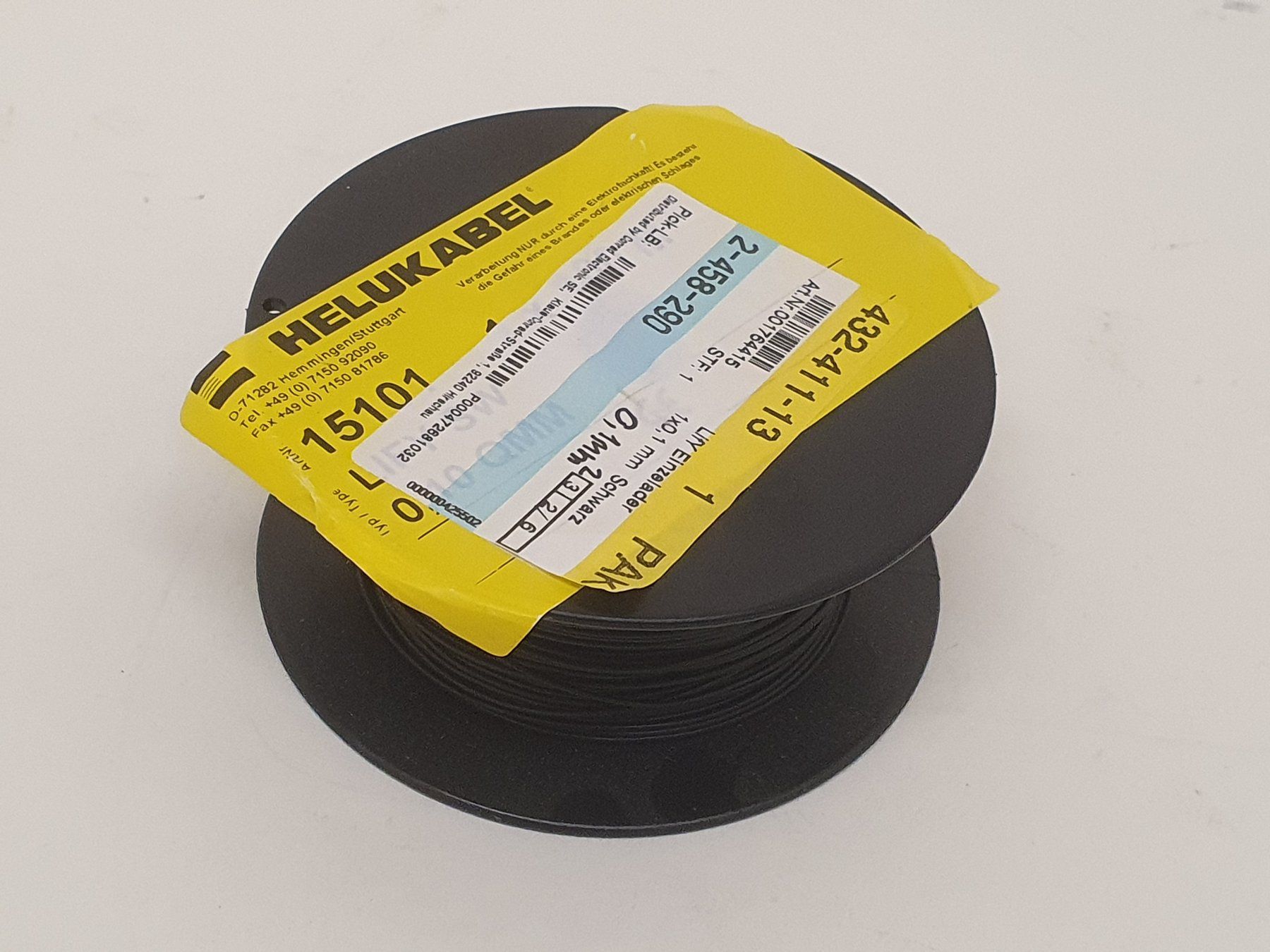 Kabel: Litze, Kabel Einzelader HELUKABEL 0.10 mm2, Schwarz 100 m – Neu und originalverpackt aus Aegerten von taxidermo 2