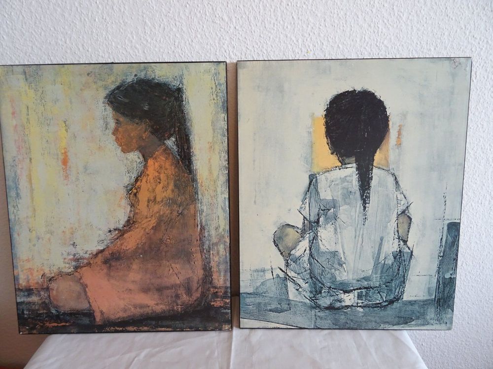 2 Bilder Christian Björn Larsen Kristina I + II Denmark 70er Kaufen