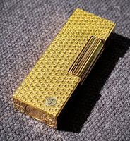 Dunhill Rollagas Florentine, Gold Plated, box + Pouch