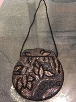 neue schwarz/silbrige Abendtasche